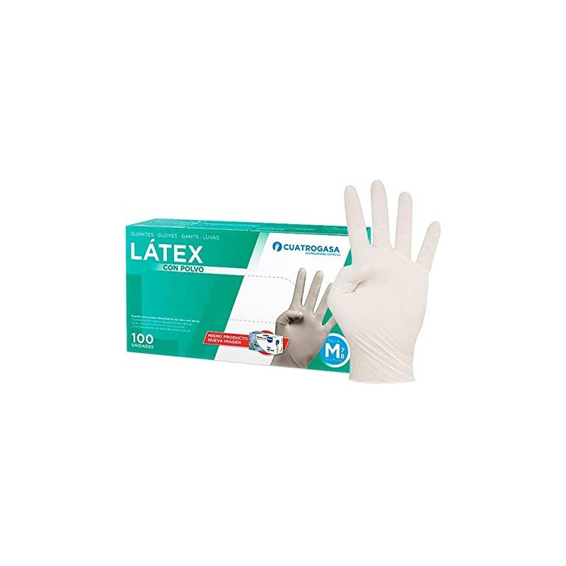 GUANTES DE LÁTEX CON POLVO-ECO con caja