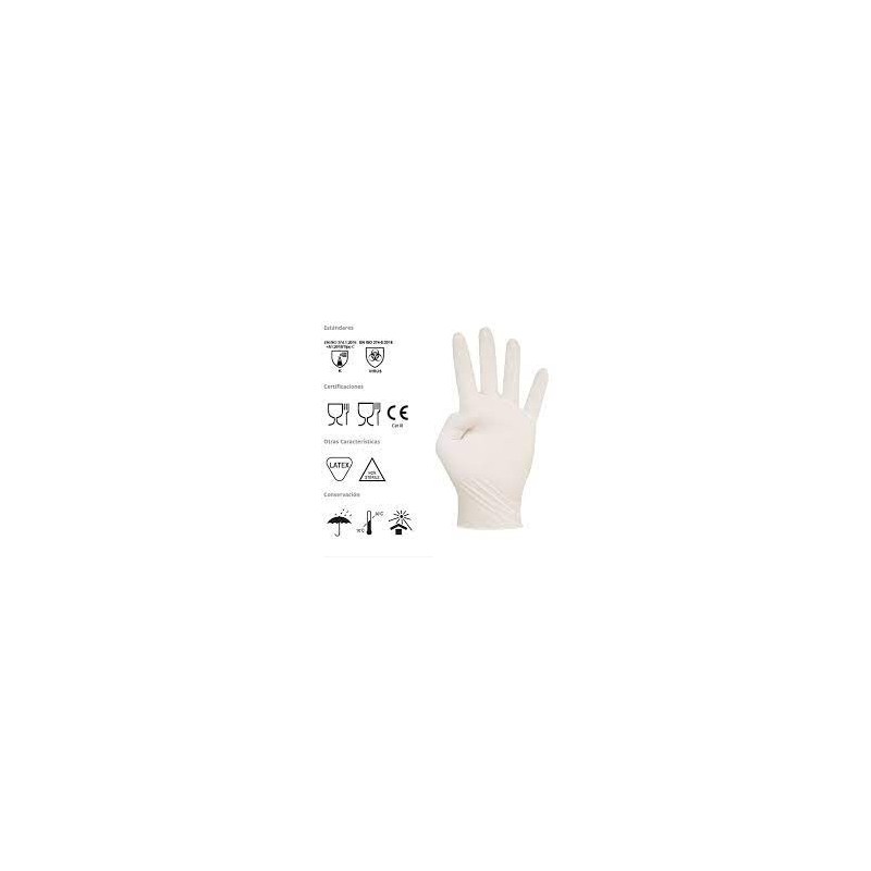 GUANTES DE LÁTEX  SIN POLVO-ECO