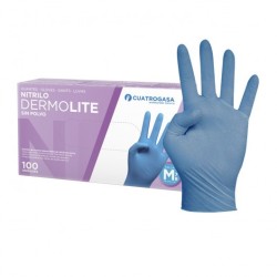 GUANTES DE NITRILO SIN POLVO con caja