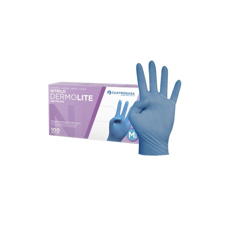 GUANTES DE NITRILO SIN POLVO con caja