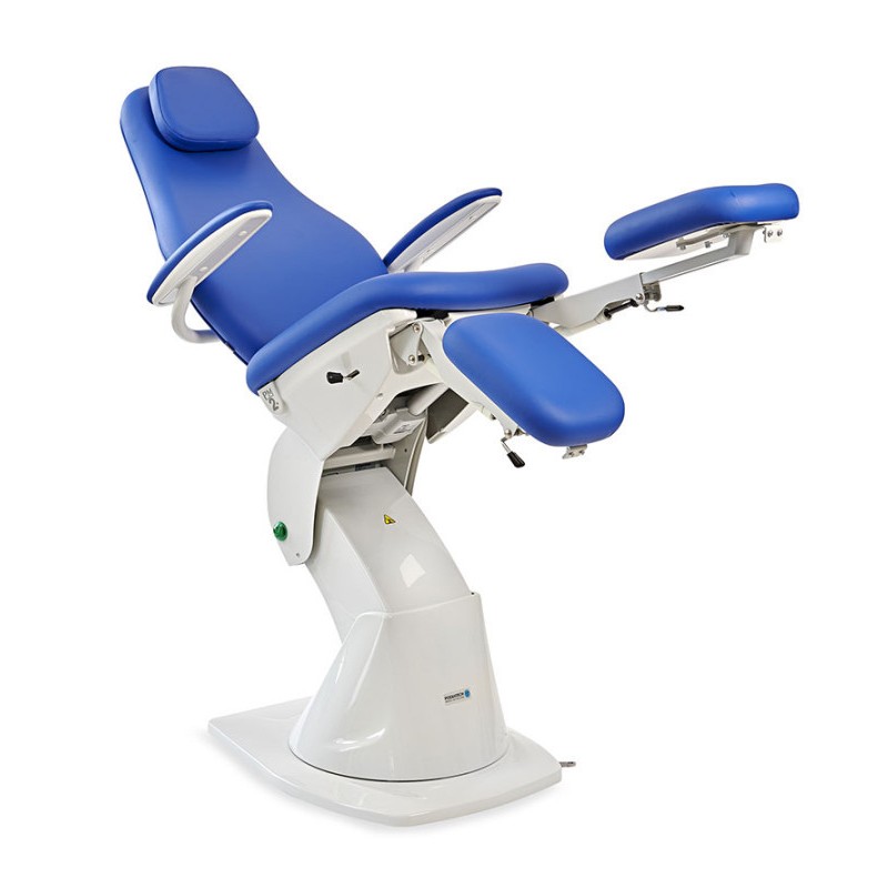 Sillón de podología 2 motores-S2 azul