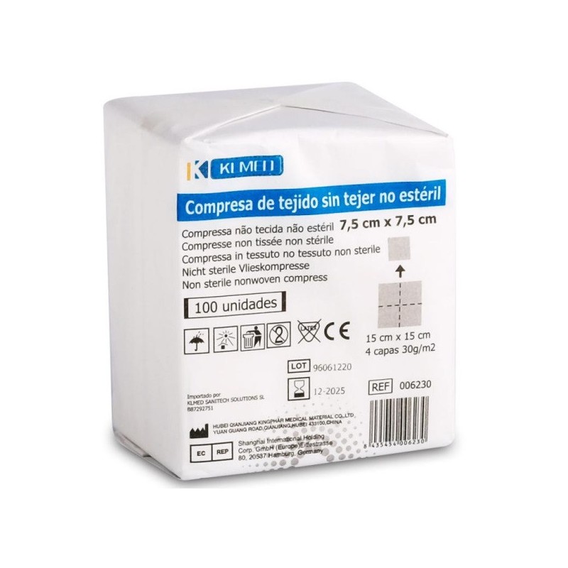 Gasas No Esteril TNT 5cm x 5cm.Paquete: 200unids