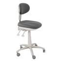 Taburete ergonómico con respaldo y asiento tipo silla de montar