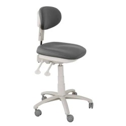 Taburete ergonómico con respaldo y asiento tipo silla de montar
